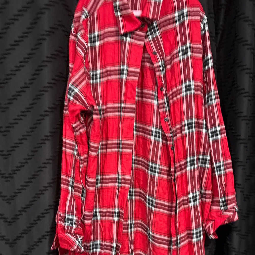 Fashion Nova Self Love Maxi Red Plaid Top